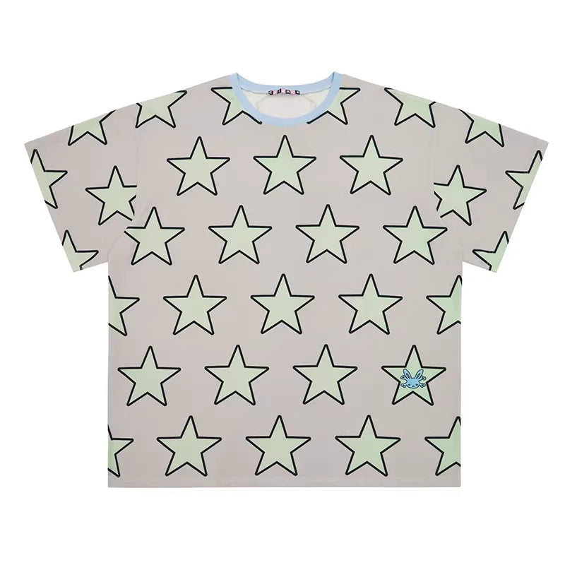 CFIERCE Oversized Star Print T-Shirt