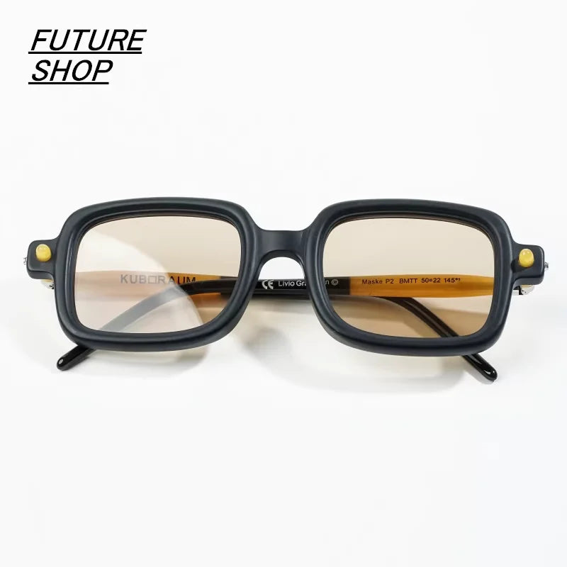 FUTURE UPDATE Unisex Bold Rectangular Punk-Inspired Sunglasses Frame