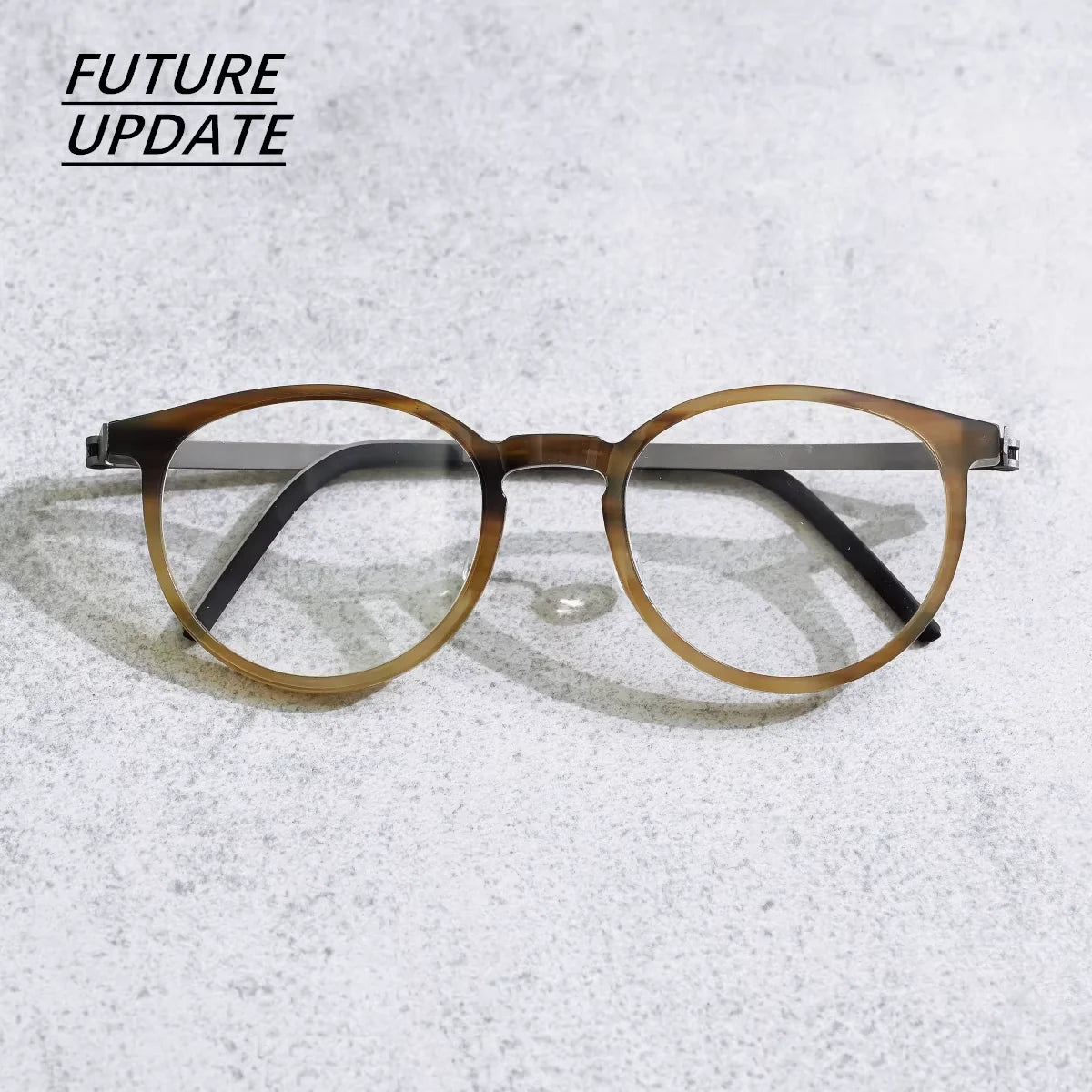 FUTURE UPDATE Vintage Buffalo Horn Large Face Men's Eyeglass Frames