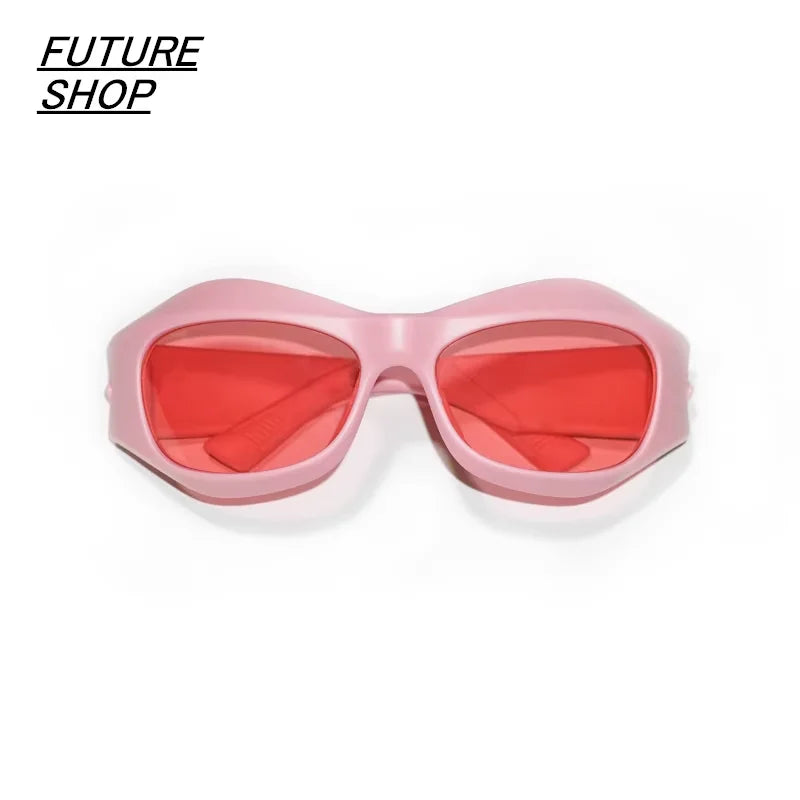 FUTURE UPDATE Futuristic Irregular Oval Unisex Sunglasses