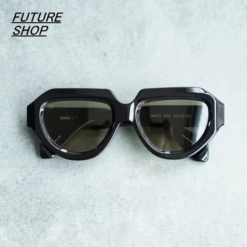 FUTURE UPDATE Unisex Futuristic Geometric Sunglasses with Bold Frames