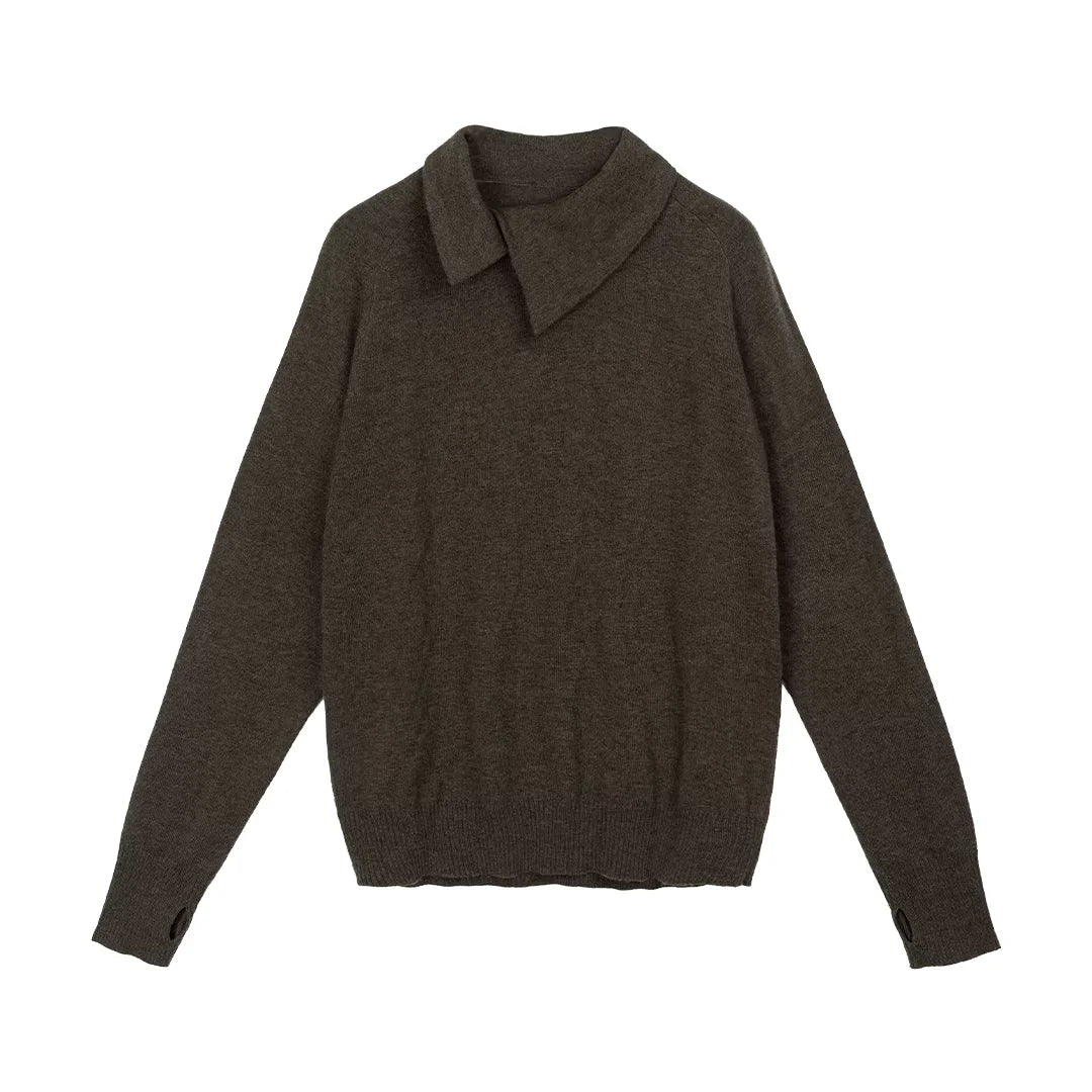 Simple Project Asymmetric Wool Sweater