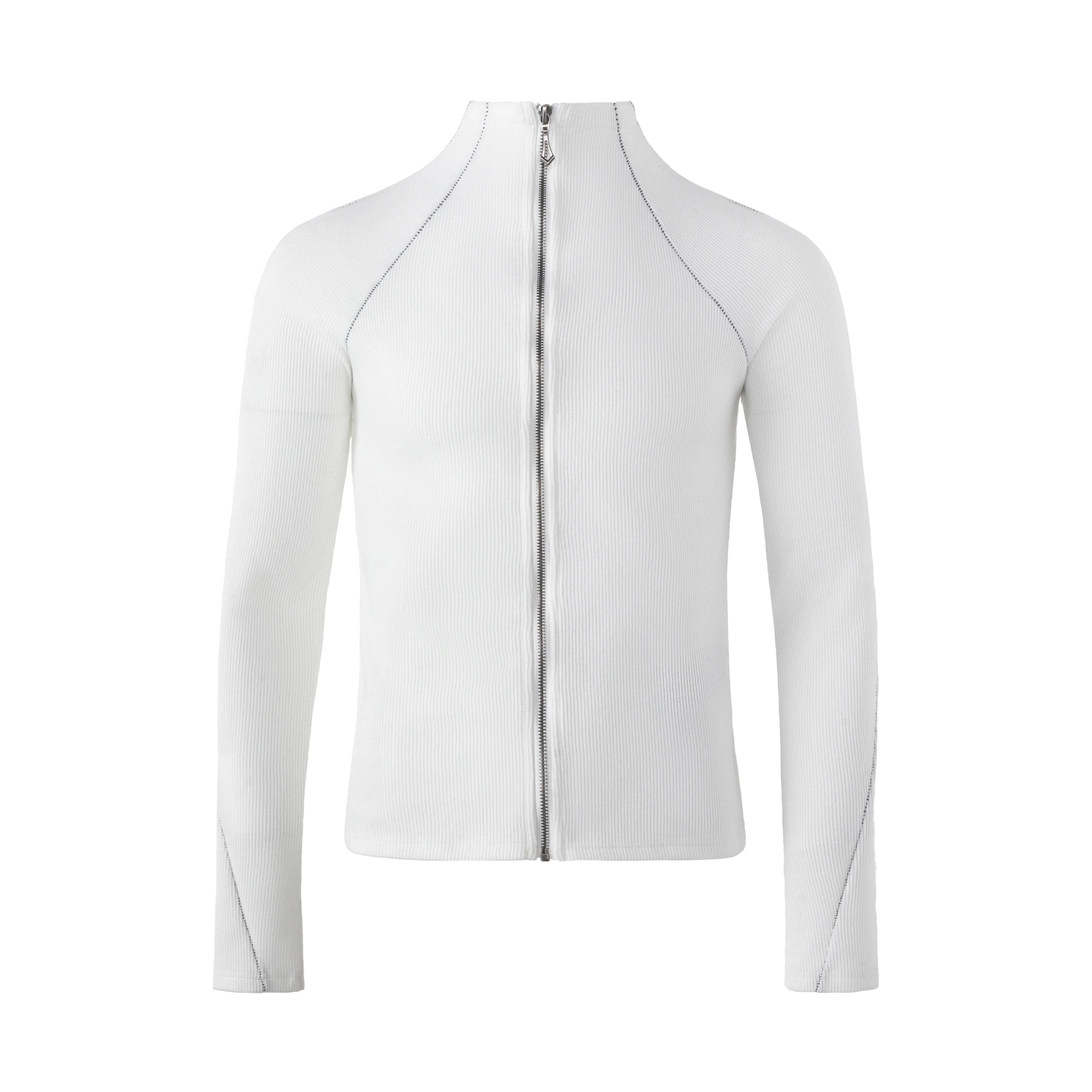 Y OFFICIAL Men's Slim Fit Ribbed Long Sleeve Top with Seam Detailing